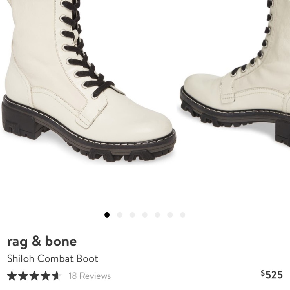 Brand New Rag and Bone Shiloh Combat Boot Sz 39.5